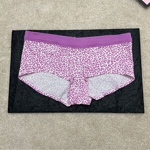 Victoria’s Secret Purple Animal Print Soft Modal Cotton Boyshort Panties Small S